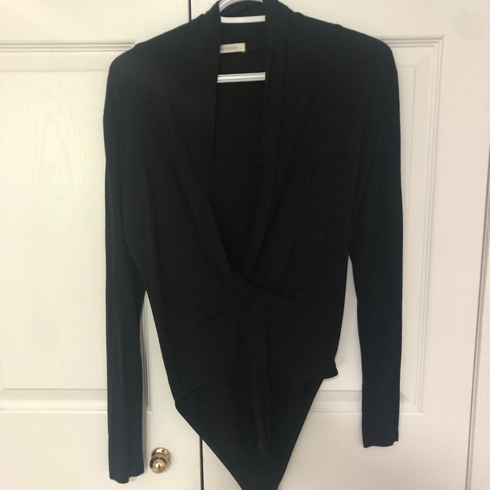 Antistar Elegant Black Long Sleeve Women’s Bodysuit